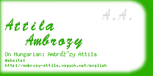 attila ambrozy business card